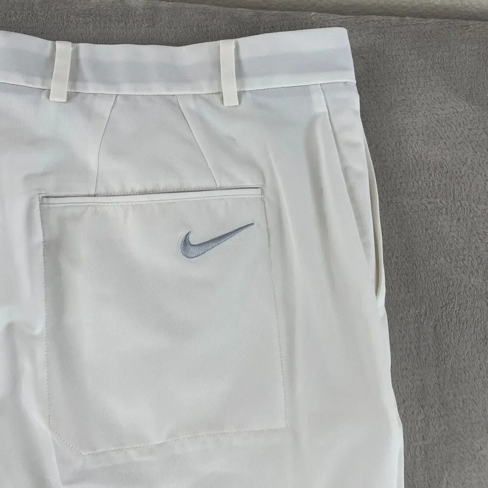 Nike Flex Hybrid Pants Men 38x32‎ White Performance Golf Straight Fit Vents